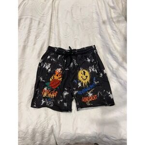 Shein Melting Smiley Face Sleep Shorts, Men's M